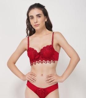Black Silk Lingerie Set